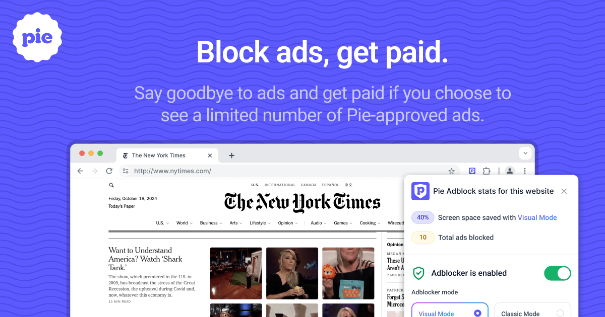 Pie Adblock Block Ads Get Paid